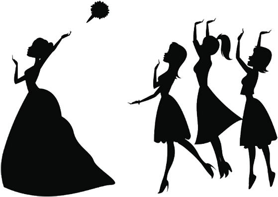 Bridesmaid Clipart Black And White - Png Download (690x480), Png Download