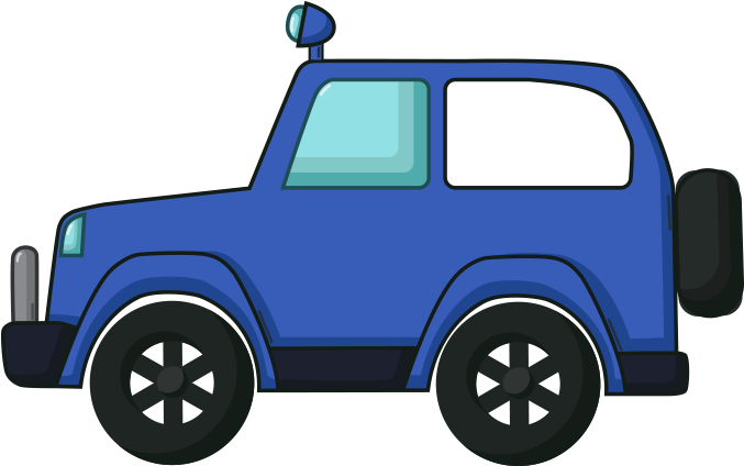 Png Mavi Araba Resmi - Jeep Azul Animado Clipart (676x524), Png Download