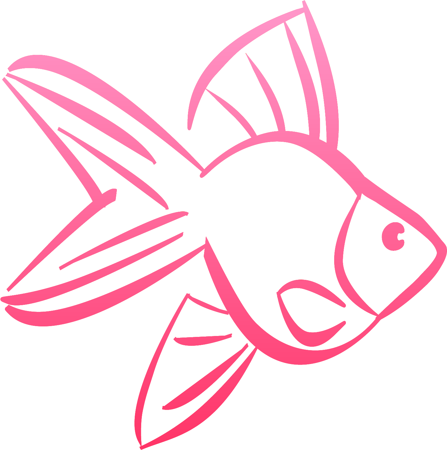 Goldfish Lady Clipart (1450x1460), Png Download