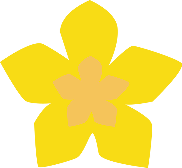 Daffodil - Cross Clipart (601x554), Png Download