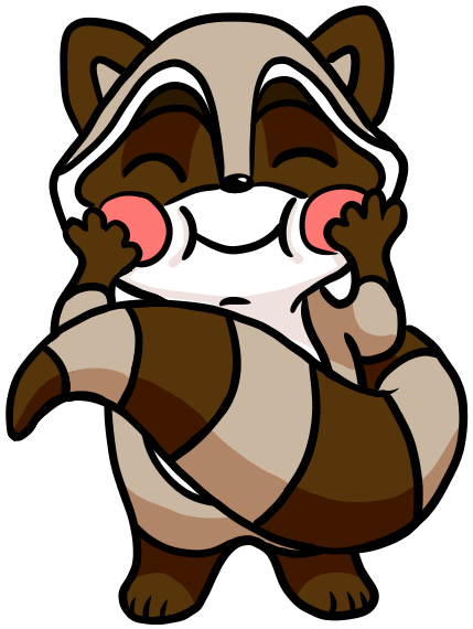 Bandit The Raccoon Messages Sticker-7 - Cartoon Clipart (618x618), Png Download