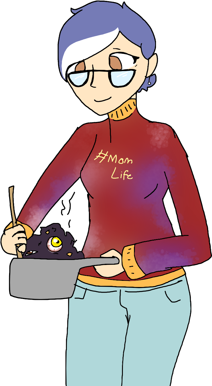 Mom Pops - Cartoon Clipart (1200x1600), Png Download