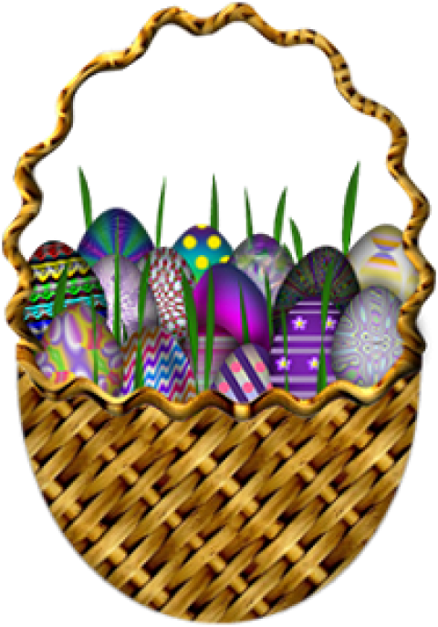 Free Png Download Easter Basket With Eggs Png Images Clipart (480x686), Png Download