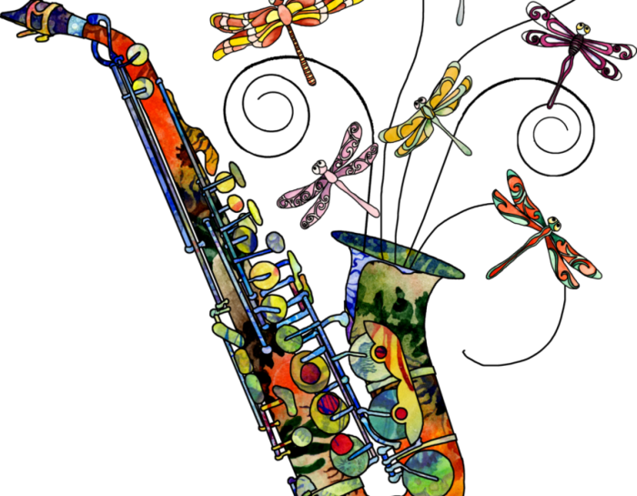 Happy Birthday Jazz Images - Imagenes De Saxofon Animadas Clipart (700x545), Png Download