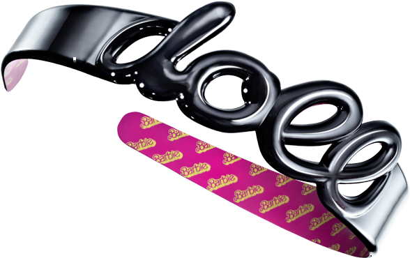 Barbie Gold Make-up Bag Complete With A Crystallized - Headphones Clipart (640x950), Png Download