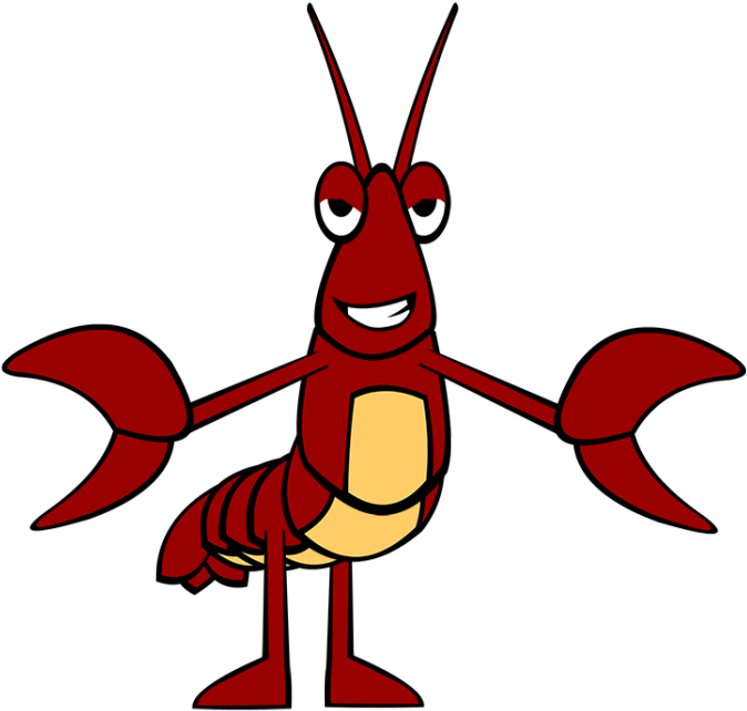 Baw, The Crawfish - Cartoon Clipart (700x700), Png Download