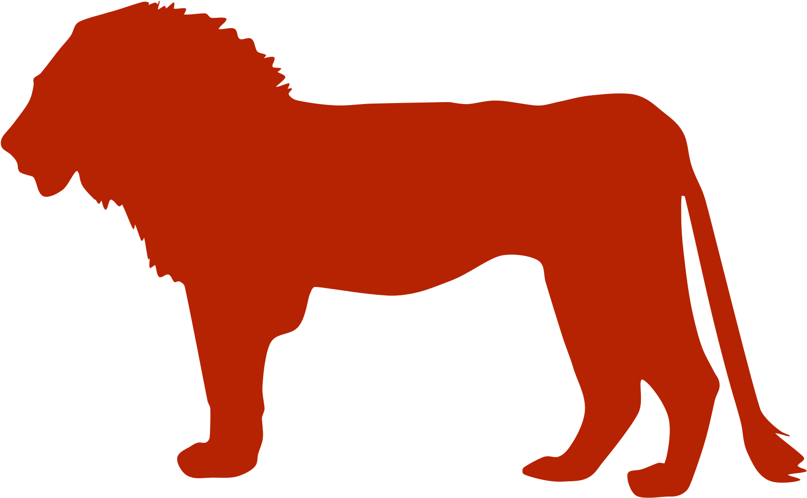 Wild - Male Lion Silhouette Clipart (1724x1063), Png Download