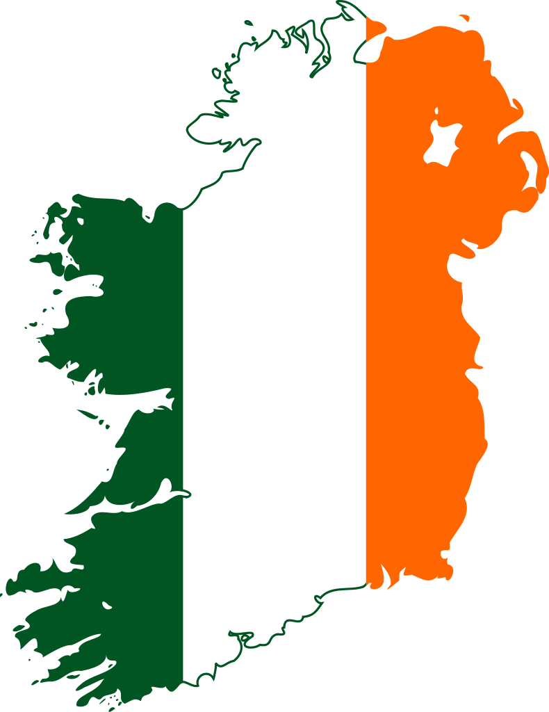 Flag-map Of United Ireland - United Ireland Clipart (790x1024), Png Download