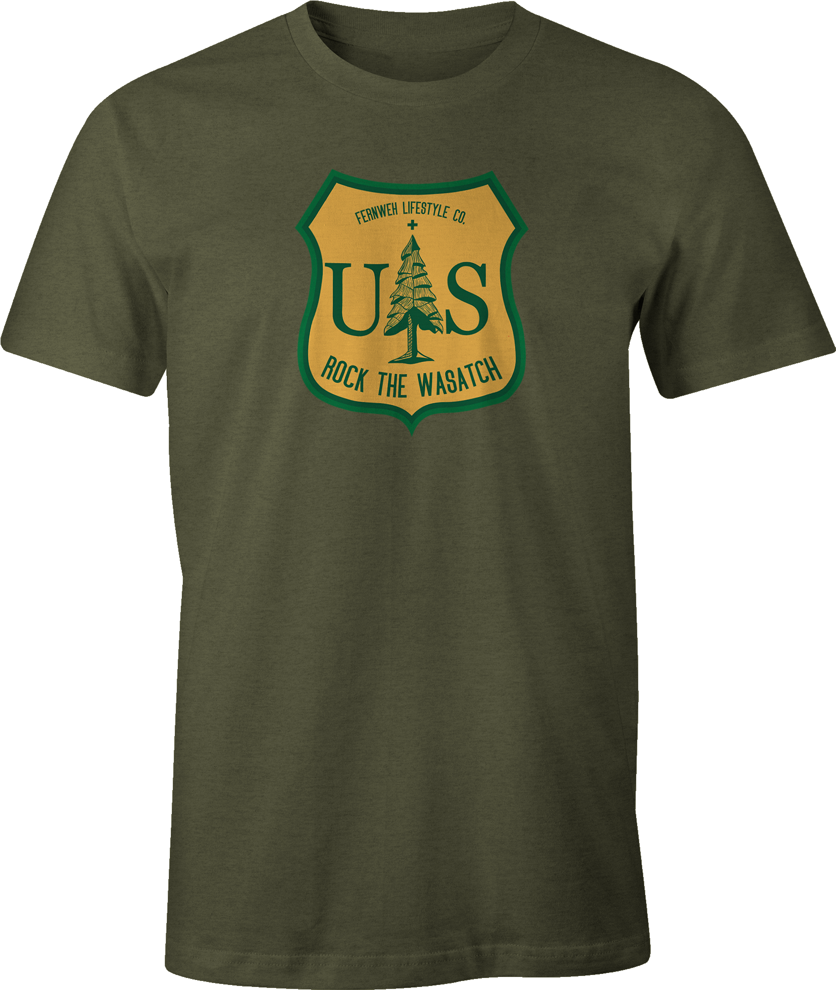 Forest Service Shield Rock The Wasatch Png Forest Service - Active Shirt Clipart (2000x2000), Png Download