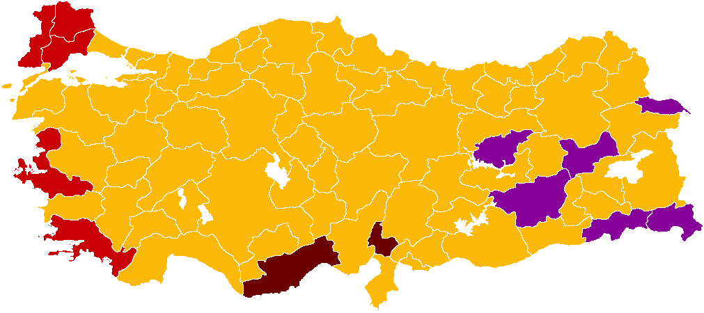 Turkish General Election 2007 - Turkey Election Results Map 2018 Clipart (1011x450), Png Download