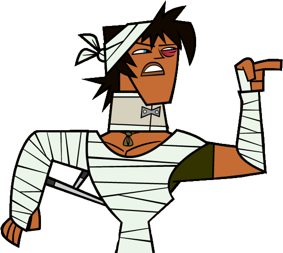Justininjured - Total Drama Justin Png Clipart (613x532), Png Download