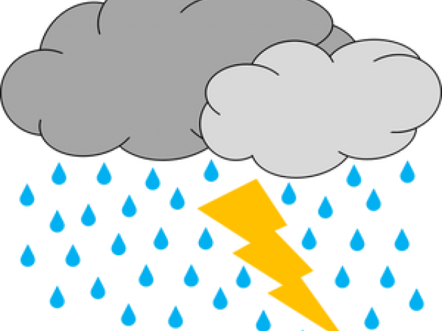 Thunder Clipart Bad Weather - Storm Cloud Clip Art - Png Download (640x480), Png Download