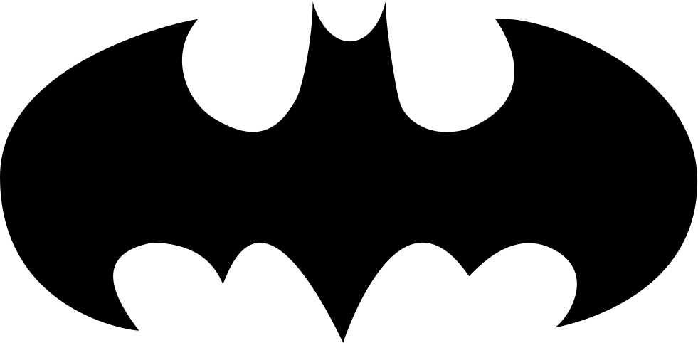 Bat With Open Wings Logo Variant Comments - Batman Symbol Clipart (981x482), Png Download
