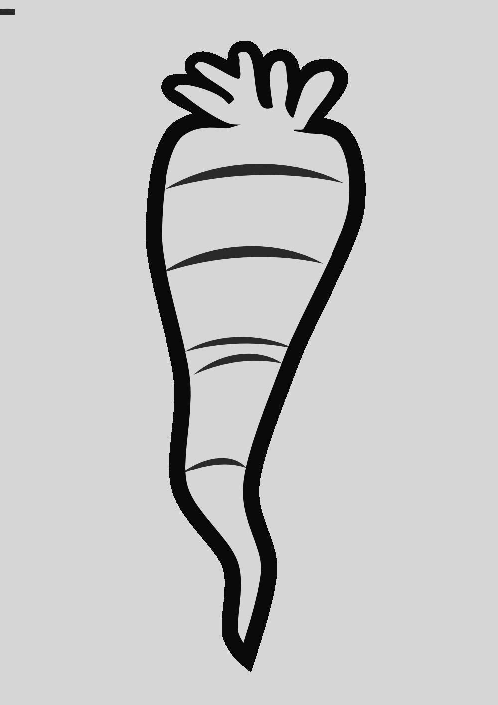 Carrot Black And White Png Clipart (999x1413), Png Download