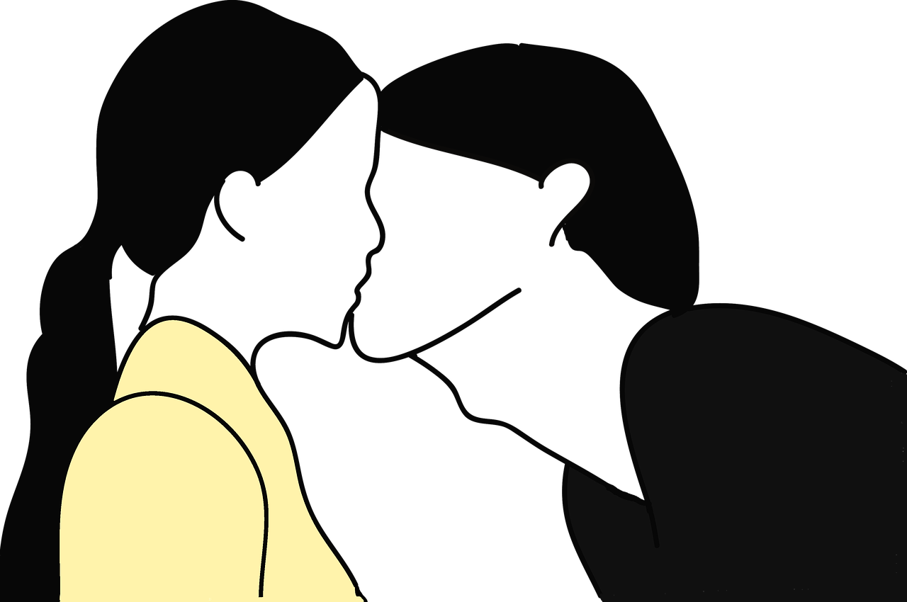 Pareja Beso Png Clipart (960x637), Png Download