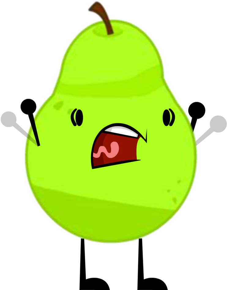 Pear Posee - Cartoon Clipart (2000x1167), Png Download