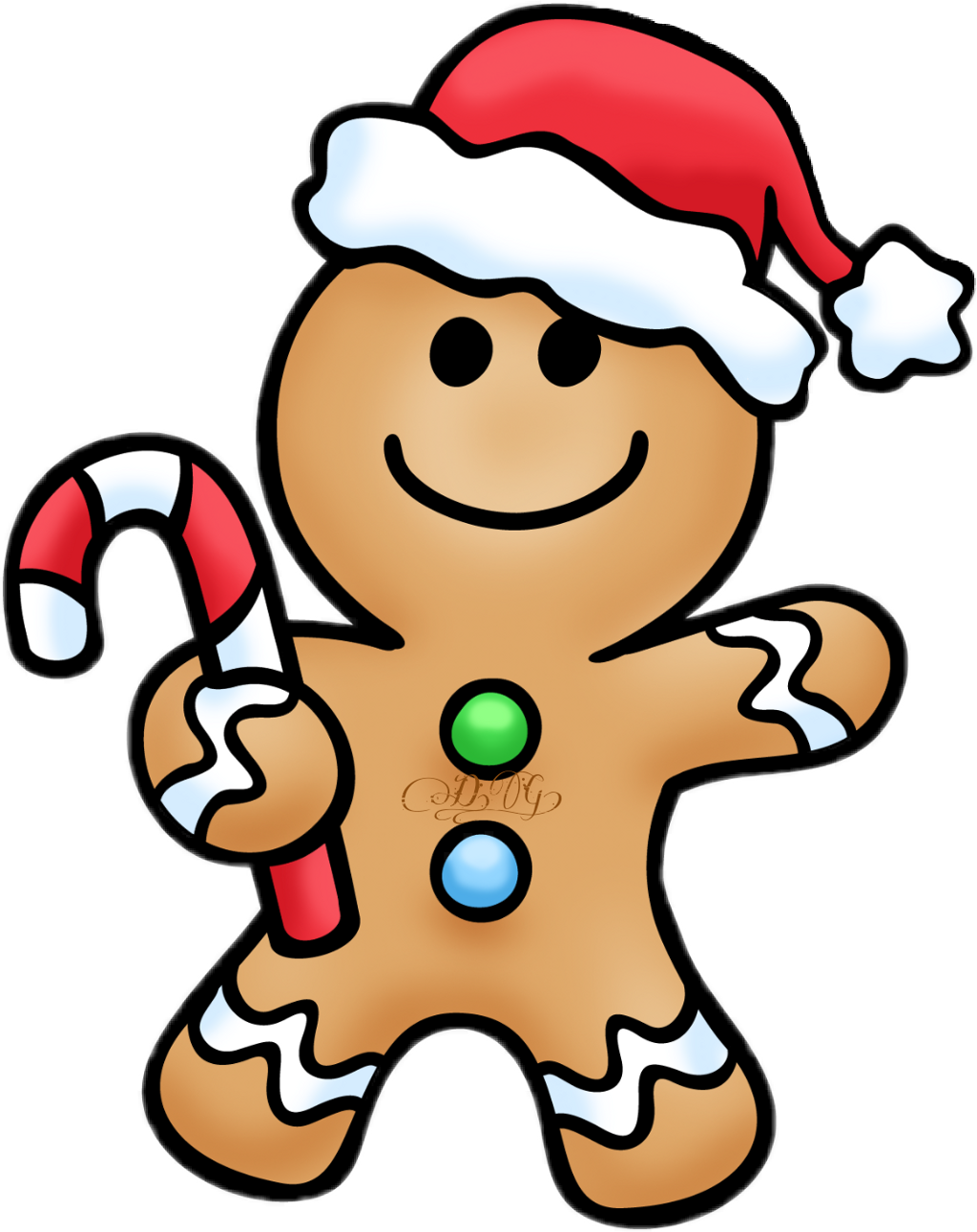 Christmas Sticker - Christmas Gingerbread Man Clipart - Png Download (1024x1291), Png Download
