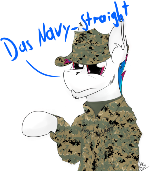 Kamithepony, Dasgay, Marines, Military, Navy, Oc, Oc - Illustration Clipart (536x600), Png Download