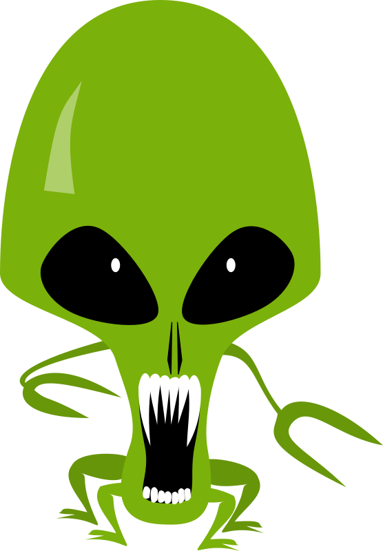 Clipart Of Sci, Alien And Alien Two - Cartoon Alien Transparent - Png Download (556x800), Png Download