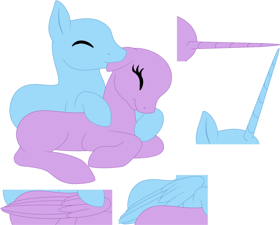 My Little Pony Couple Poses - Mlp Couple Base Hugging Clipart (1024x808), Png Download