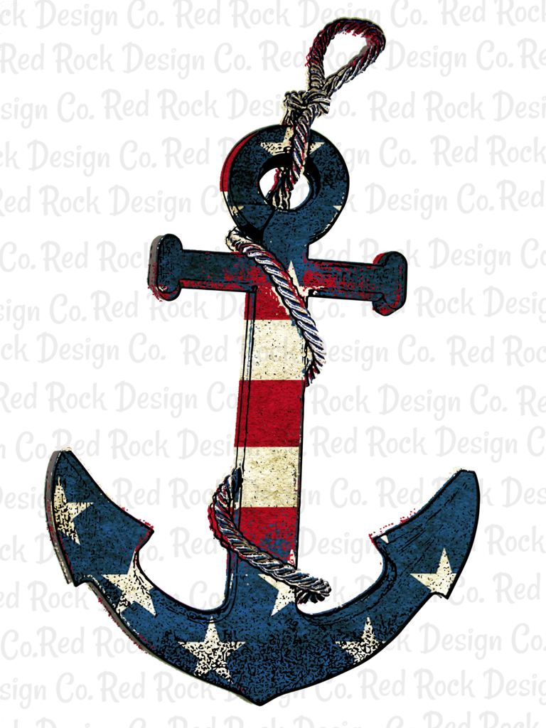 American Flag Anchor - Cross Clipart (768x1024), Png Download