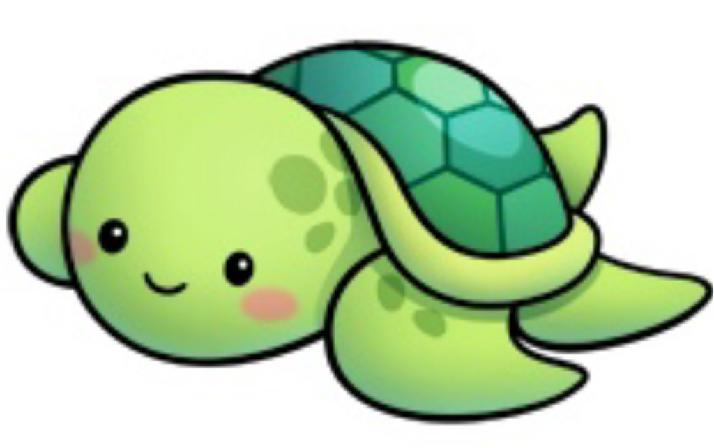 Turtle Sticker - Cute Sea Turtle Drawing Clipart (1024x642), Png Download