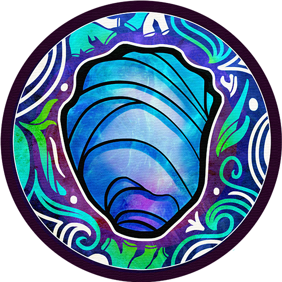 Custom Illustrations Of Shrimp, Finfish, Blue Crab - Circle Clipart (596x595), Png Download