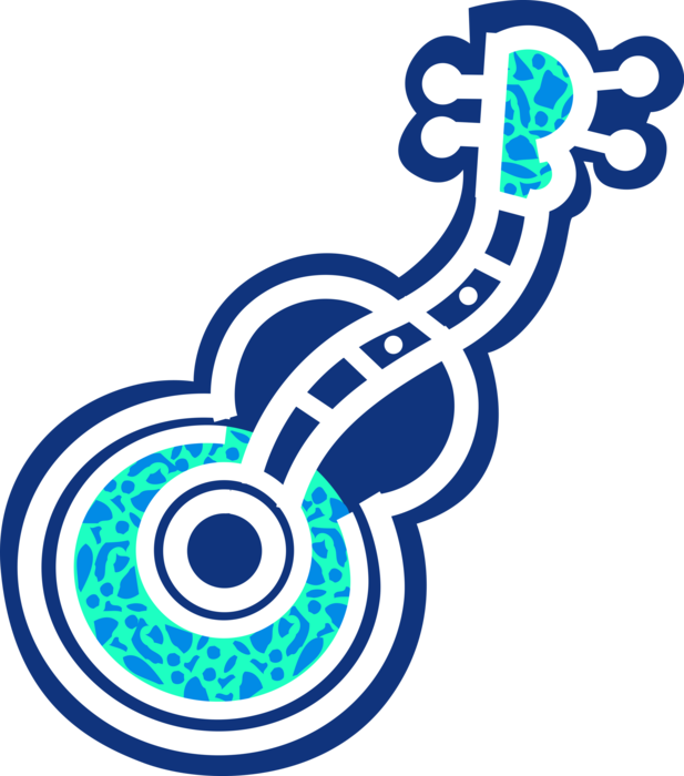 Vector Illustration Of Acoustic Guitar Stringed Musical Clipart (617x700), Png Download