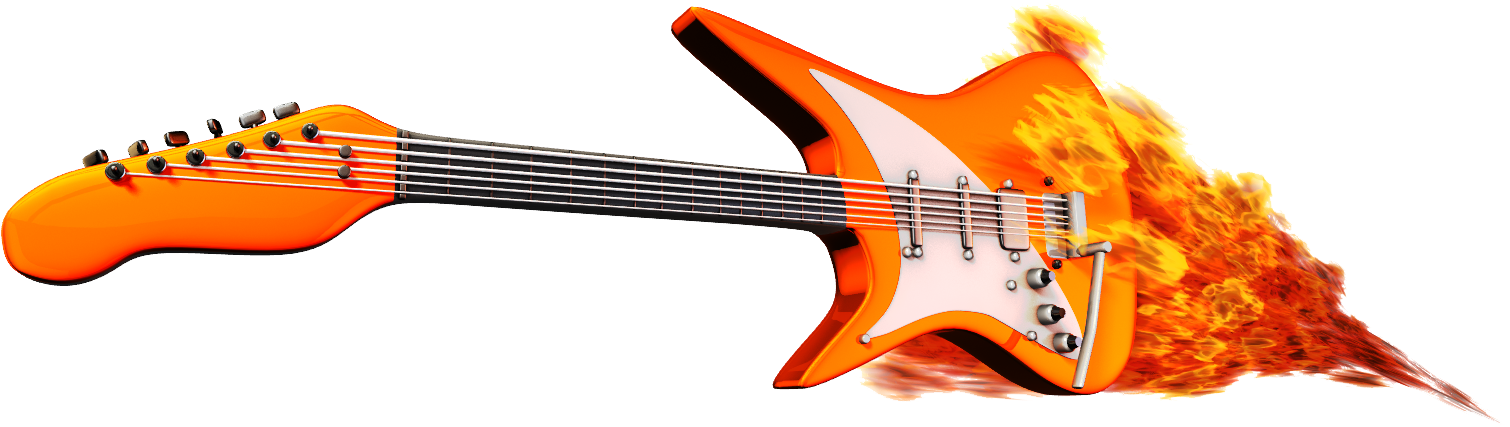 Rock Guitar Free Png Image Clipart (1510x427), Png Download