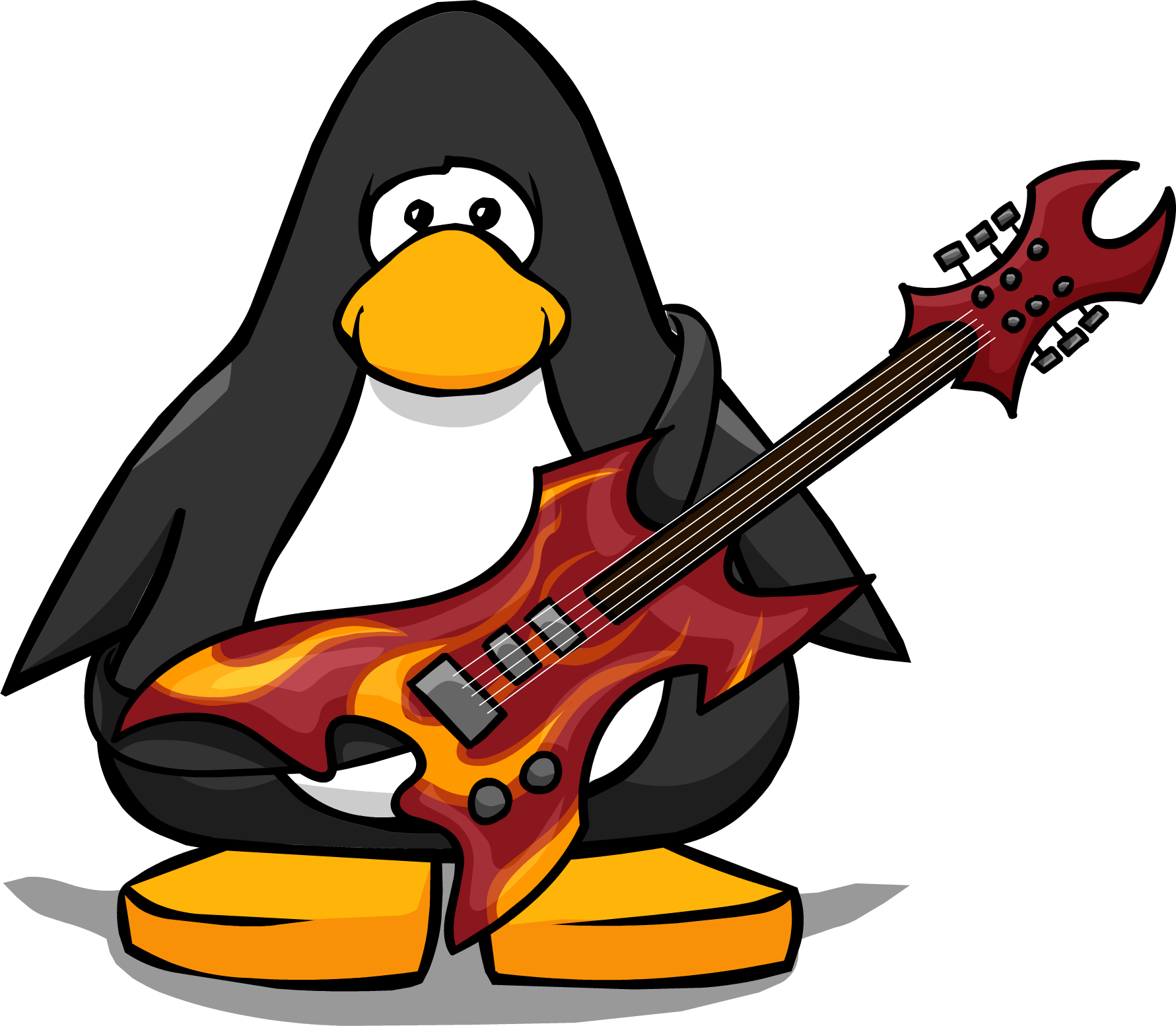 Hard Rock Clipart Sign - Penguin From Club Penguin - Png Download (1781x1554), Png Download