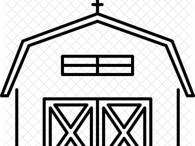 Download Barn Clipart Hand Drawn - Barn Outline - Png Download