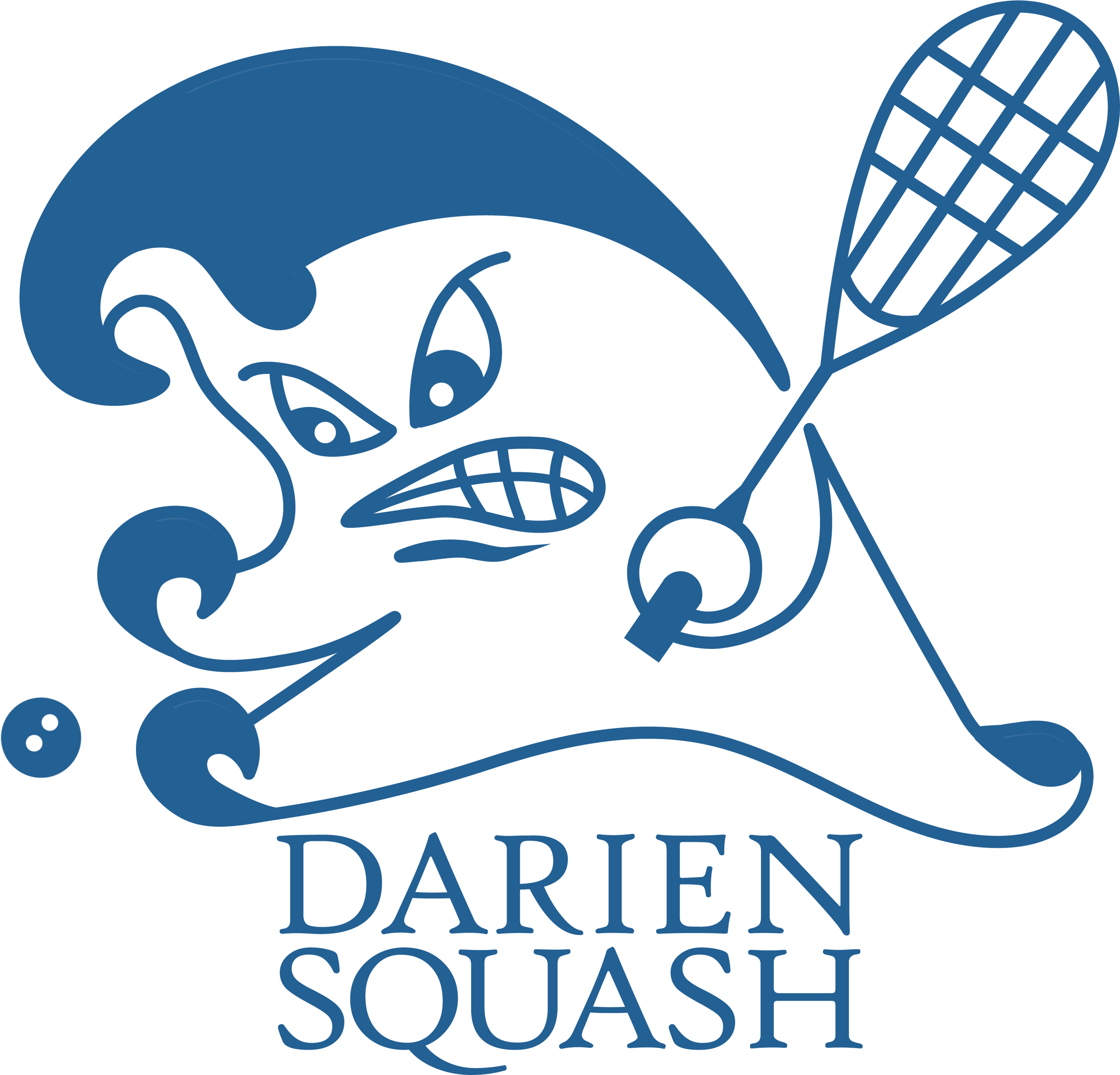 Blue Wave Logo - Darien Squash Clipart (3605x3605), Png Download