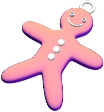 My Gingerbread Man Bauble - Starfish Clipart (734x551), Png Download