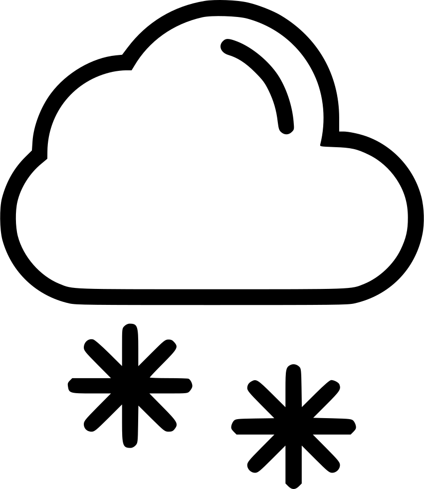 Cloud Snow Comments - Line Art Clipart (850x980), Png Download