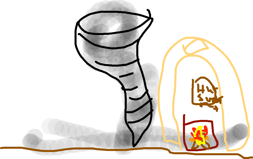 Background Scene - Close Tornado Clipart (1008x635), Png Download