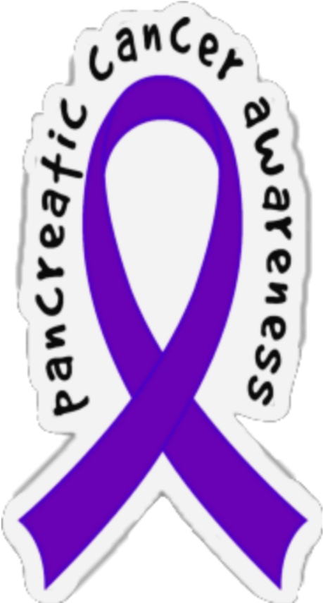 Pancreatic Cancer Cancerawareness Ribbon Fight Sticker - Graphics Clipart (1024x1024), Png Download