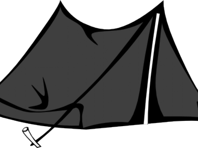 Tent Clipart Black And White - Tent Clipart Png Transparent Png (640x480), Png Download