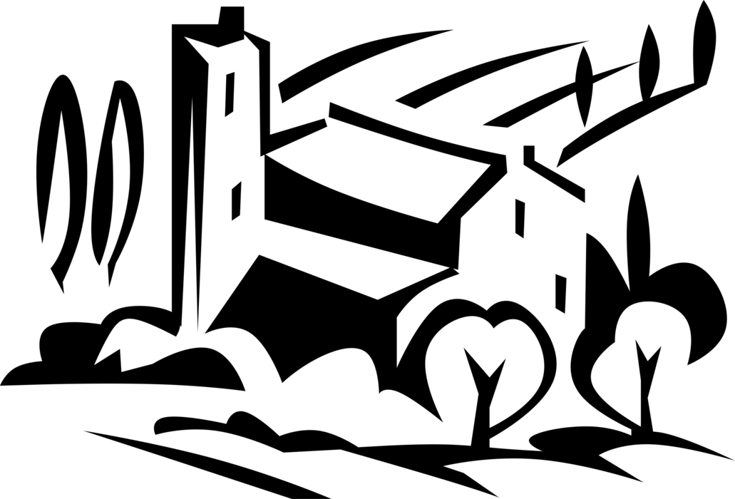 Vector Illustration Of Farming Operation Farm Building - Псковагроинвест Clipart (1031x700), Png Download