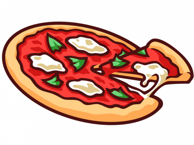 Italian Clipart Pizza - Pizza Cartoon Transparent Background - Png Download (640x480), Png Download
