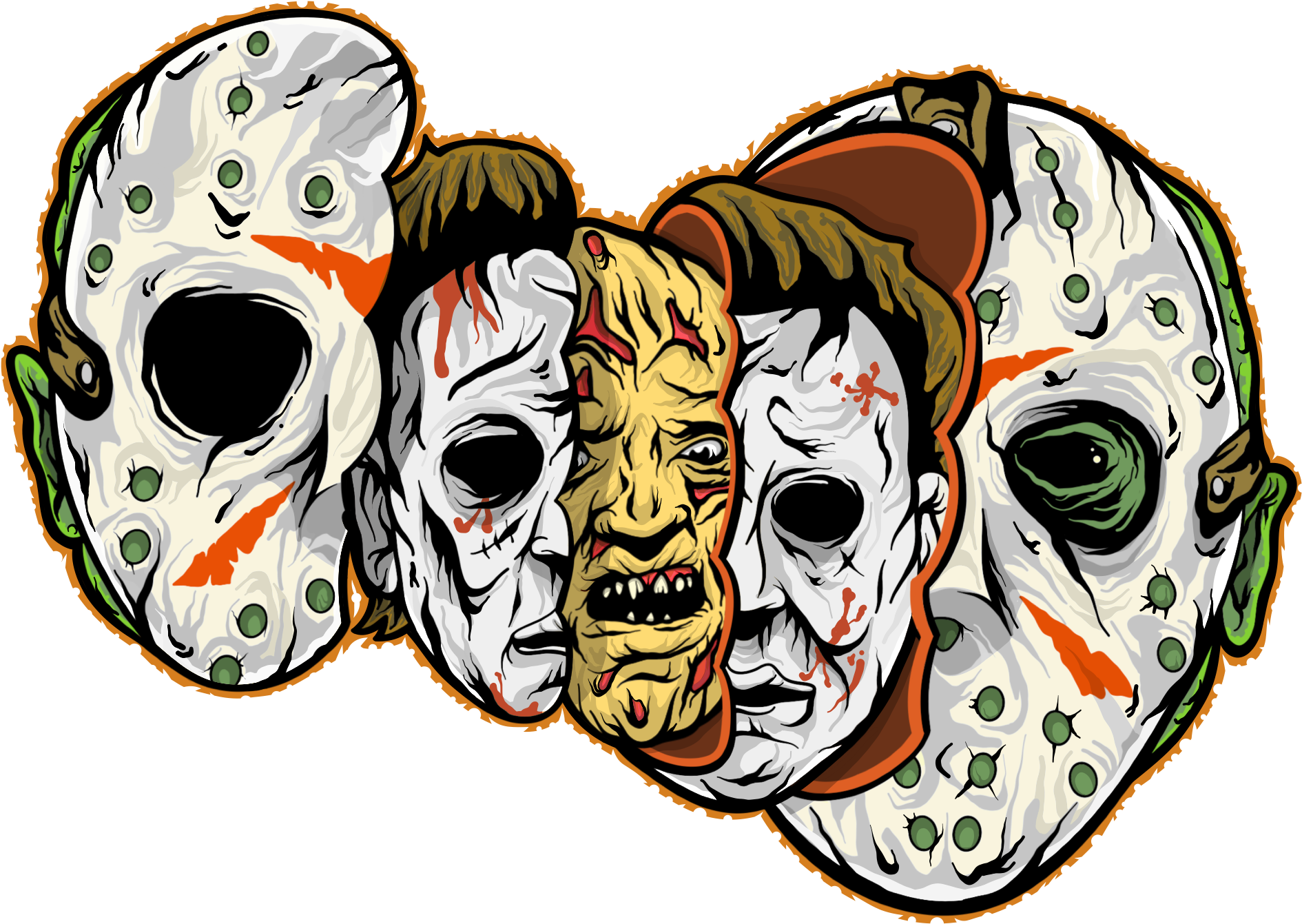 Image Of Head Splitter Tee Image Of Head Splitter Tee - Illustration Clipart (2100x2100), Png Download