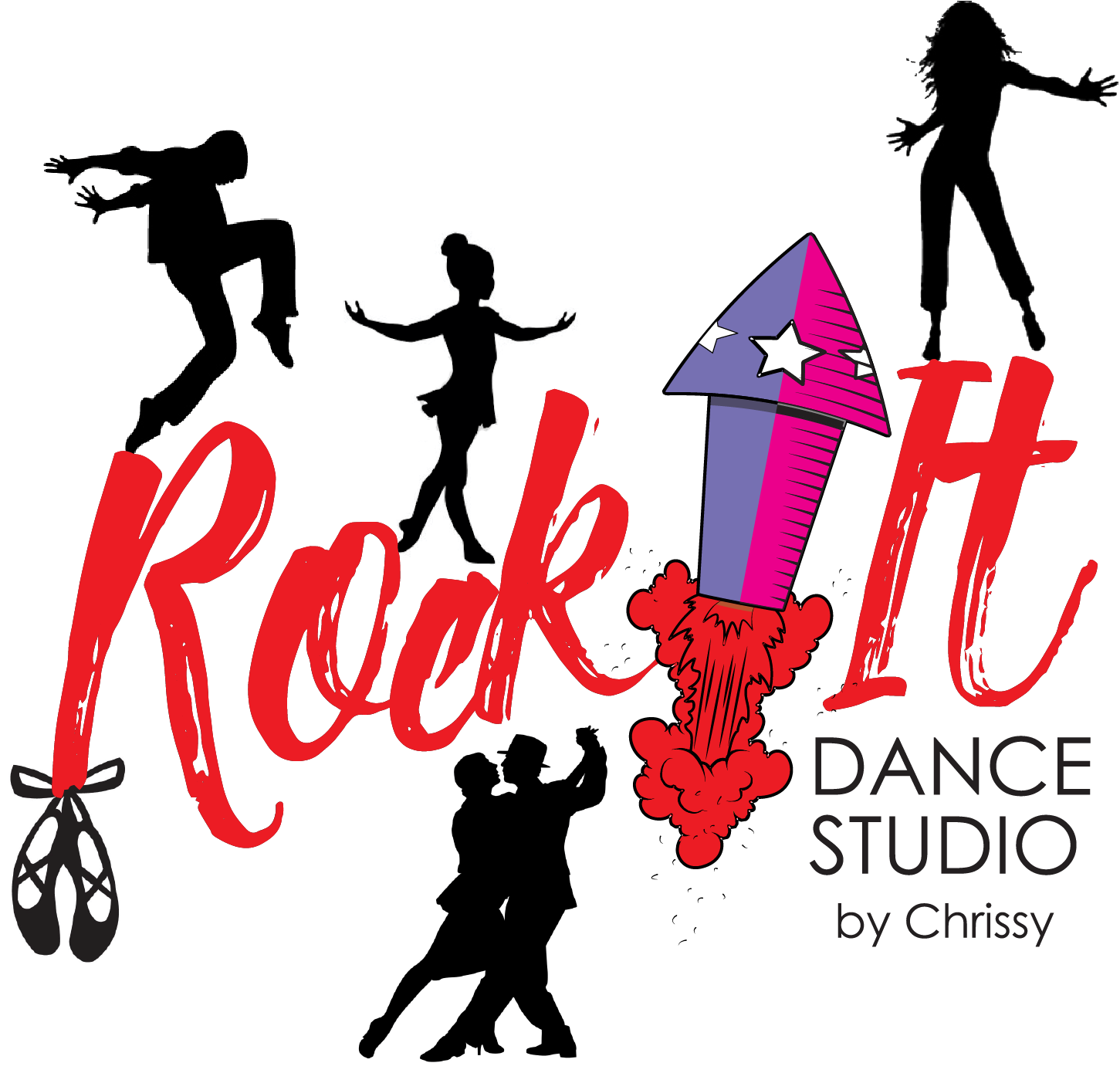 Contact Us Rockit Dance Studio By Chrissy - Dancing Silhouette Clipart (1500x1426), Png Download