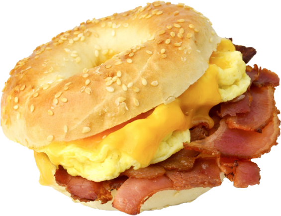 Breakfast Clipart Bacon Sandwich - Breakfast Sandwich Png Transparent Png (570x570), Png Download