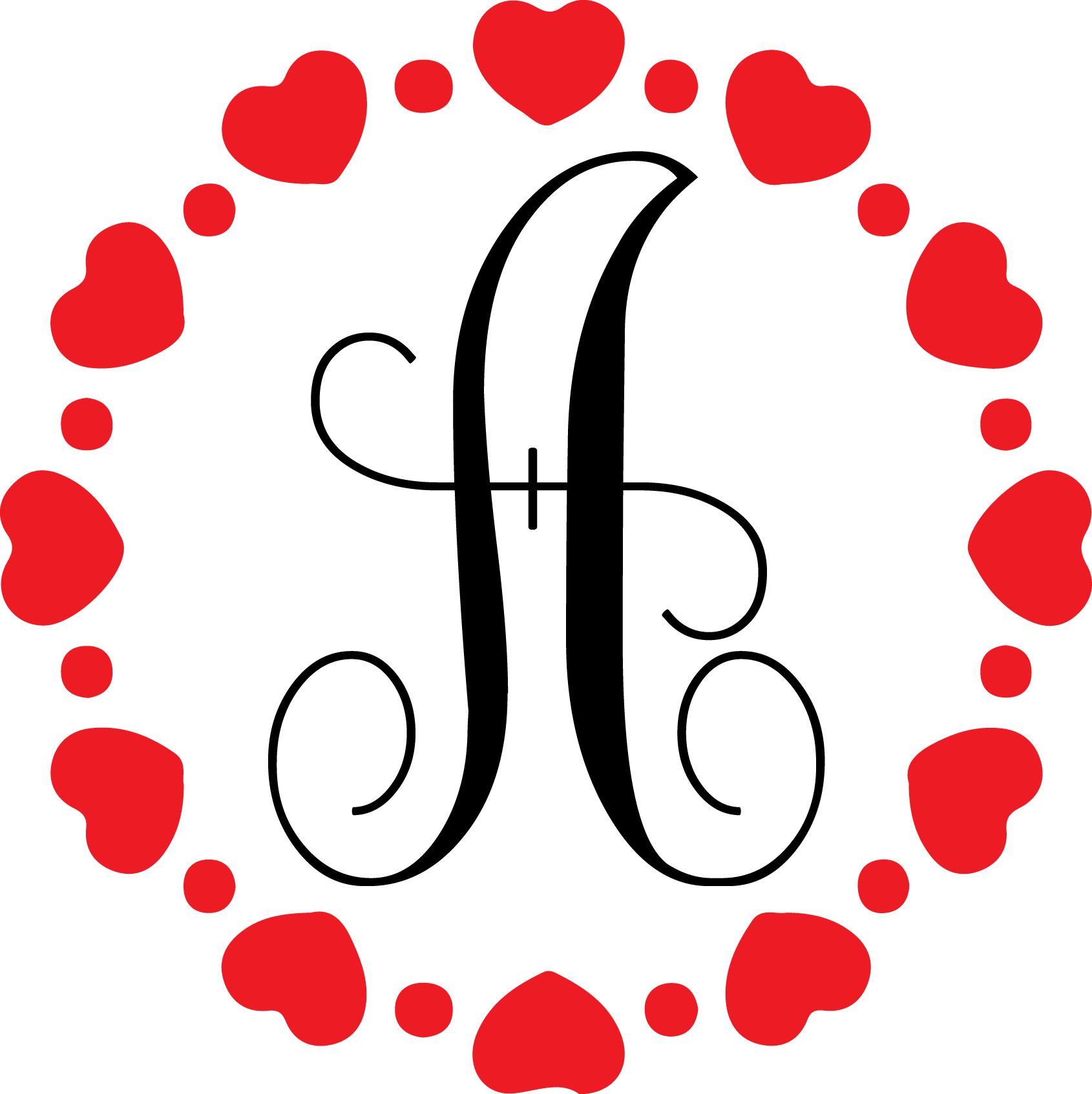 Circle Of Hearts Png Clipart (1690x1694), Png Download