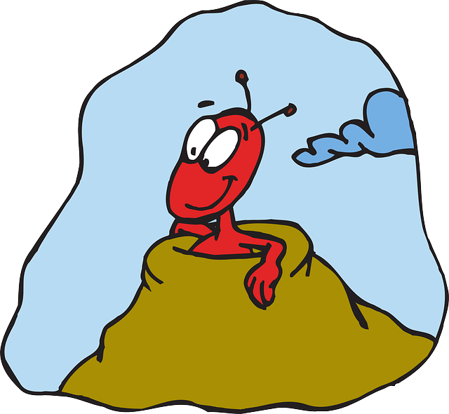 Clipart Of Stories, Dirt And Ant The - Png Download (640x590), Png Download