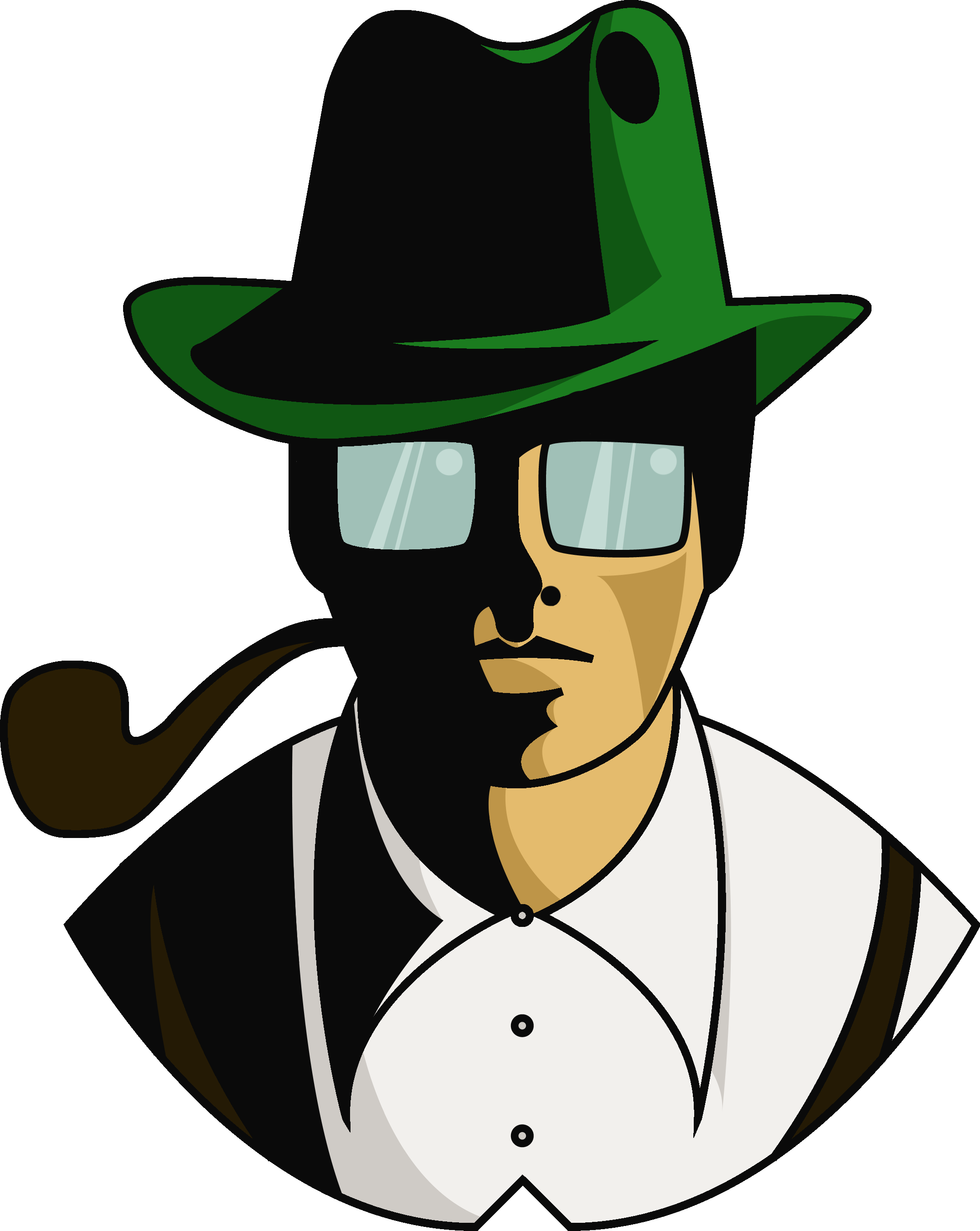 Personnage Du Détective Gamer Clipart (2150x2700), Png Download