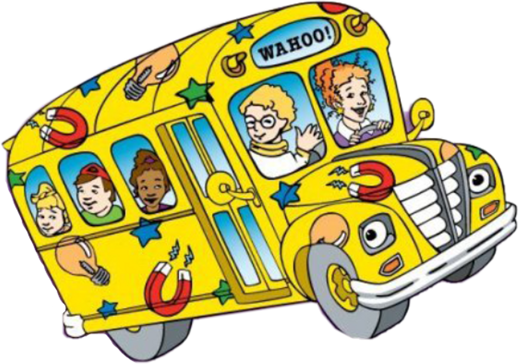 Scbus Sticker - Coloring Pages For Magic School Bus Clipart (1024x718), Png Download