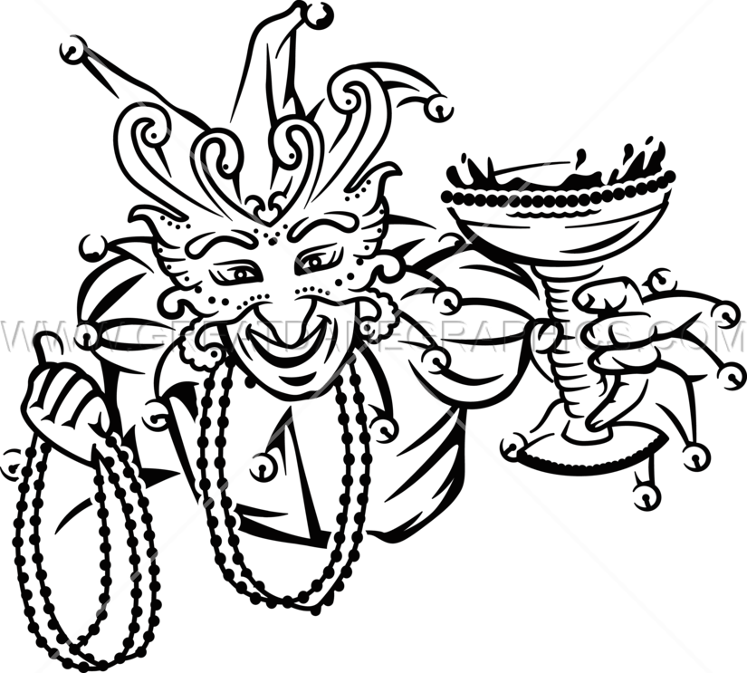 Mardi Gras Jester - Cartoon Clipart (825x743), Png Download