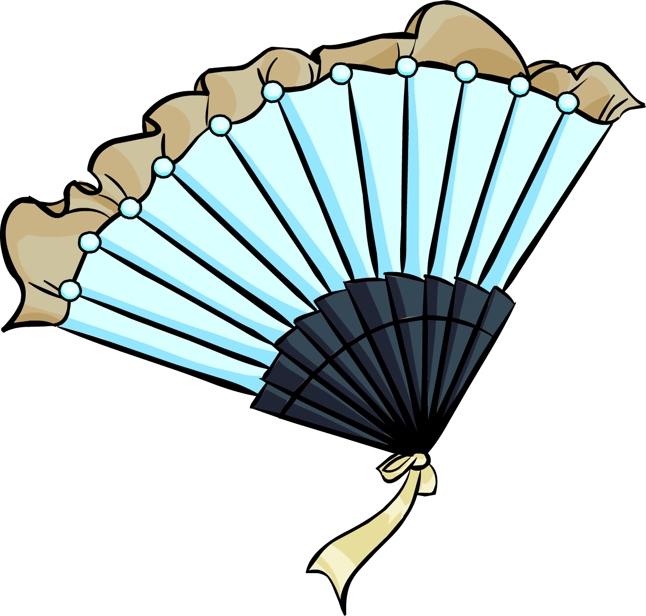 Masquerade Fan Clipart (1282x1222), Png Download