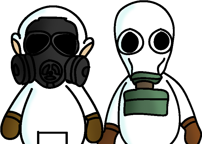 Masked Scientists - " - Cartoon Clipart (800x600), Png Download