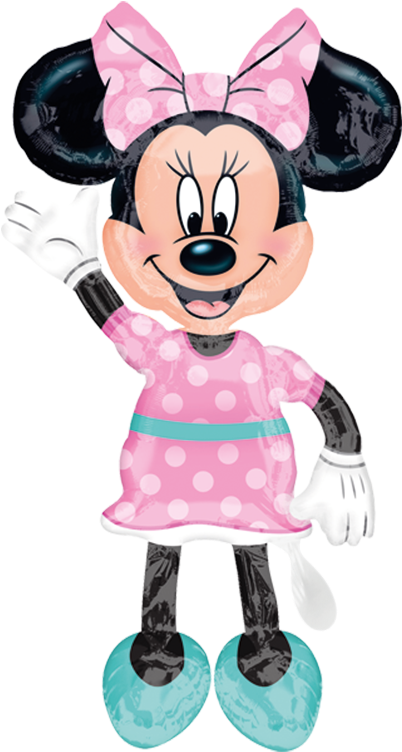 Airwalker Balloon Minnie Clipart (606x876), Png Download